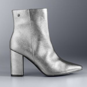 Simply Vera Vera Wang Ankle Boots Silver Sz8